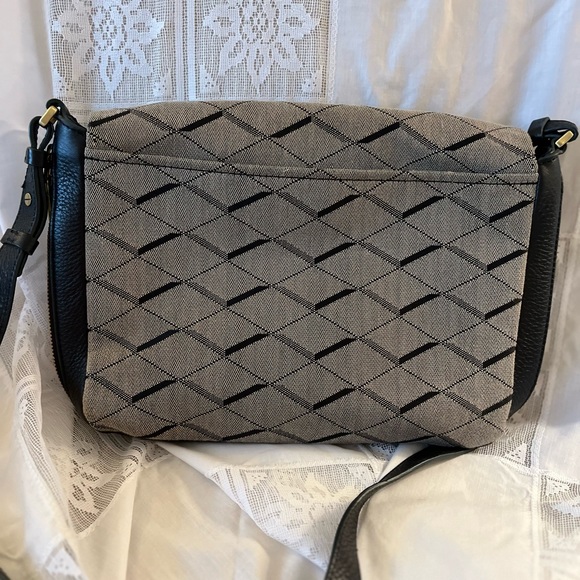 Fossil shoulder bag black and white diamond pattern - Picture 8 of 9